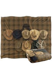 Yellowstone Hats Off-Silky Touch Super Soft Throw Blanket 152 X 127 cm in White - thumbnail 2