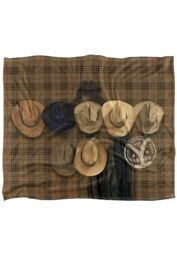 Yellowstone Hats Off-Silky Touch Super Soft Throw Blanket 152 X 127 cm in White - thumbnail 1