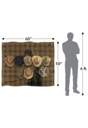 Yellowstone Hats Off-Silky Touch Super Soft Throw Blanket 152 X 127 cm in White - thumbnail 5