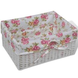 Berkfield Home Decorative Cabinet with 1 Drawer & 3 Baskets White Paulownia Wood - thumbnail 5