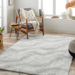 Livabliss Cloudy Shag-Solid Color Ivory Grey Soft Plush Pile Living Bedroom Rug - Size: 160 cm x 215 cm - thumbnail 7
