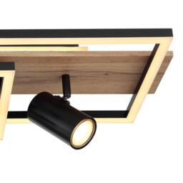 Netlighting Kassu 72x27cm Semi Flush Ceiling Light Matt Black 3x LED 3000K - Size: 72x27 cm - thumbnail 5