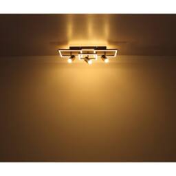 Netlighting Kassu 72x27cm Semi Flush Ceiling Light Matt Black 3x LED 3000K - Size: 72x27 cm - thumbnail 6