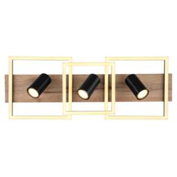 Netlighting Kassu 72x27cm Semi Flush Ceiling Light Matt Black 3x LED 3000K - Size: 72x27 cm - thumbnail 3