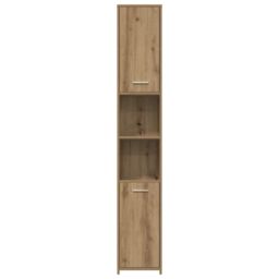 Berkfield Home Bathroom Cabinet Artisan Oak 30x30x183.5 cm Engineered Wood in Brown - thumbnail 6