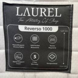 Desire Deco Laurel Reverso 1000 Pocket Spring Mattress in White - Size: King - thumbnail 6