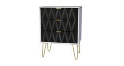 Ready Assembled 2 U Dallas 3 Drawer Midi Sideboard (Ready Assembled) in Black - thumbnail 3