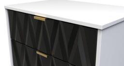 Ready Assembled 2 U Dallas 3 Drawer Midi Sideboard (Ready Assembled) in Black - thumbnail 4