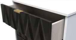 Ready Assembled 2 U Dallas 3 Drawer Midi Sideboard (Ready Assembled) in Black - thumbnail 5