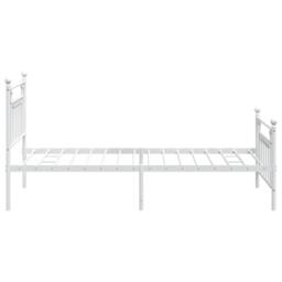 Berkfield Home Metal Bed Frame with Headboard & Footboard White 107x203 cm - thumbnail 7