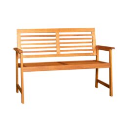 Samuel Alexander Waimea 2 Seater Outdoor Wooden Garden Bench in Brown - thumbnail 1