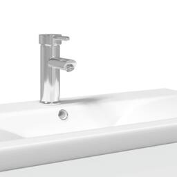 Berkfield Home Bathroom Sink Cabinet with Built-in Basin White - thumbnail 8