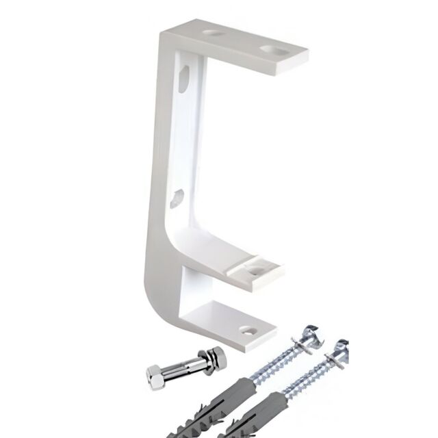 Primrose Awnings Set Of Ceiling Wall Brackets For 40mm Torsion Bar - For Standard Manual, XL Awnings in White - Size: 1 Pack - image 1
