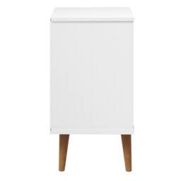 Berkfield Home Bedside Cabinet MOLDE White 40x35x65 cm Solid Wood Pine - Size: 40 x 35 x 65 cm - thumbnail 6