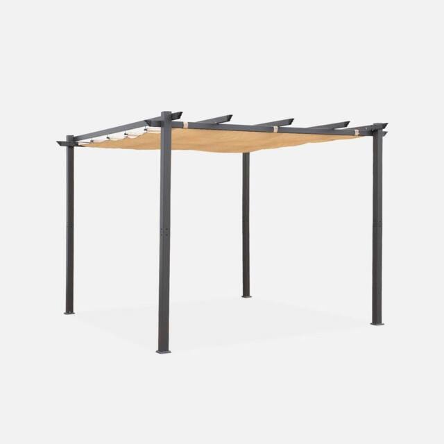 sweeek 3x3m Isla Pergola Roof Cover in Beige - image 1