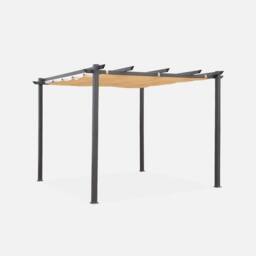 sweeek 3x3m Isla Pergola Roof Cover in Beige