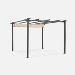 sweeek 3x3m Isla Pergola Roof Cover in Beige - thumbnail 3