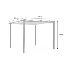 sweeek 3x3m Isla Pergola Roof Cover in Beige - thumbnail 5