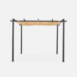 sweeek 3x3m Isla Pergola Roof Cover in Beige - thumbnail 2