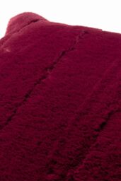 Paoletti Empress Alaskan Faux Fur Cushion in Red - Size: 45 cm x 45 cm - thumbnail 3