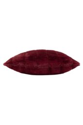 Paoletti Empress Alaskan Faux Fur Cushion in Red - Size: 45 cm x 45 cm - thumbnail 2