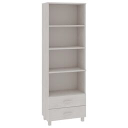Berkfield Home Highboard HAMAR White 60x35x180 cm Solid Wood Pine - Size: 60 x 35 x 180 cm - thumbnail 2