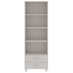 Berkfield Home Highboard HAMAR White 60x35x180 cm Solid Wood Pine - Size: 60 x 35 x 180 cm - thumbnail 5