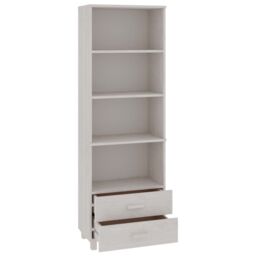 Berkfield Home Highboard HAMAR White 60x35x180 cm Solid Wood Pine - Size: 60 x 35 x 180 cm - thumbnail 6