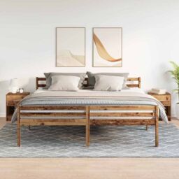 Berkfield Home Bedside Cabinets 2 pcs with Drawer Old Wood 40x34x50 cm in Brown - Size: 40 x 34 x 50 cm - thumbnail 3