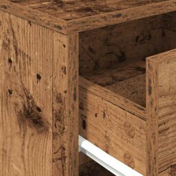 Berkfield Home Bedside Cabinets 2 pcs with Drawer Old Wood 40x34x50 cm in Brown - Size: 40 x 34 x 50 cm - thumbnail 9