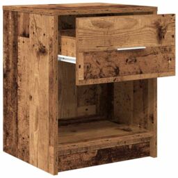 Berkfield Home Bedside Cabinets 2 pcs with Drawer Old Wood 40x34x50 cm in Brown - Size: 40 x 34 x 50 cm - thumbnail 5