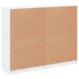 Berkfield Home Bookcase with Doors White 136x37x109 cm Engineered Wood - Size: 136 x 37 x 109 cm - thumbnail 9