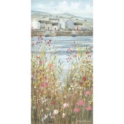 Diane Demirci Boats & Blooms II Print in Bottle Green - thumbnail 1