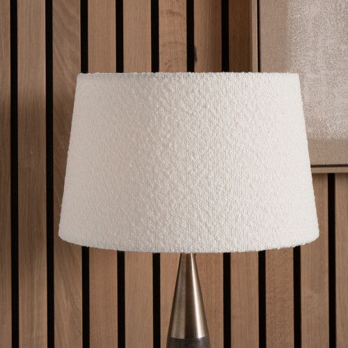 Ruma White Boucle Tapered Lampshade - Size: 18 inches - image 1