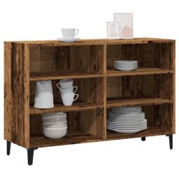 Berkfield Home Sideboard Old Wood 103.5x35x70 cm Engineered Wood in Brown - thumbnail 2