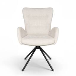 SONARA Single Luxury Chenille Swivel Accent Chair for Living Room in Beige - thumbnail 6