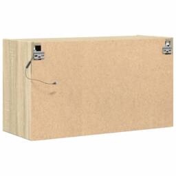 Berkfield Home TV Wall Cabinet with LED Lights Sonoma Oak 80x31x45 cm in Light Tan - Size: 80 x 31 x 45 cm - thumbnail 8