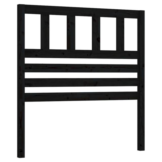 Berkfield Home Bed Headboard Black 81x4x100 cm Solid Wood Pine - Size: 81 x 4 x 100 cm - image 1