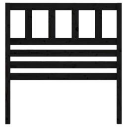Berkfield Home Bed Headboard Black 81x4x100 cm Solid Wood Pine - Size: 81 x 4 x 100 cm - thumbnail 4