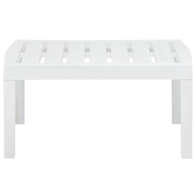 Berkfield Home Garden Table White 78x55x38 cm Plastic - Size: 78 x 55 x 38 cm - image 1