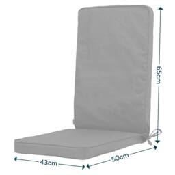 icon 6-Pack Outdoor Garden Seat Pads in Navy - thumbnail 4