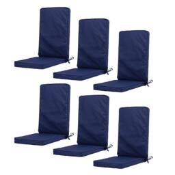 icon 6-Pack Outdoor Garden Seat Pads in Navy - thumbnail 1