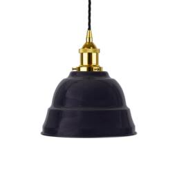 SE Home Navy Blue Lincoln Pendant Light - Gold - Black Twisted
