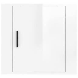 Berkfield Home Wall-mounted Bedside Cabinets 2 pcs High Gloss White 50x30x47cm - Size: 50 x 30 x 47 cm - thumbnail 6