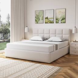 Artemis Home Richwood Fabric 180cm Superking Ottoman Bed Frame with Storage - Beige - Size: Super King
