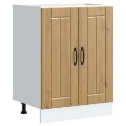 Berkfield Home Sink Base Cabinet Lucca Artisan Oak Engineered Wood in Brown - thumbnail 1