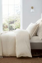 Murmur 'Seren' Oxford Pillowcase in Ivory - thumbnail 3