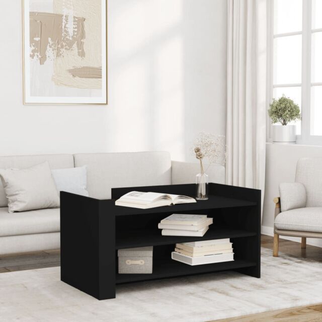 Berkfield Home Coffee Table Black 100x50x50 cm Engineered Wood - Size: 100 x 50 x 50 cm - image 1