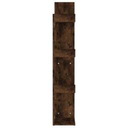 Berkfield Home Book Cabinet 48x25.5x140 cm Smoked Oak Engineered Wood in Brown - thumbnail 4