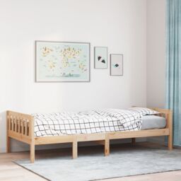 Berkfield Home Children's Bed without Mattress 90x190 cm Solid Wood Pine in Brown - thumbnail 1